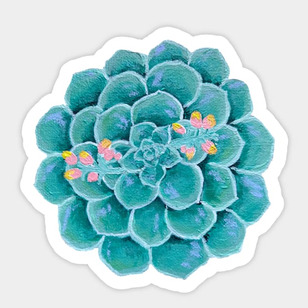 Handpainted Succulent Sticker by hannahjgb